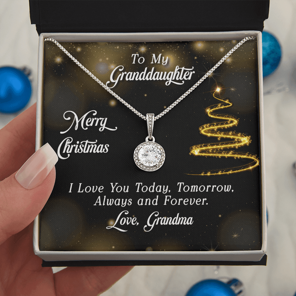 To my granddaughter Merry Christmas Necklace