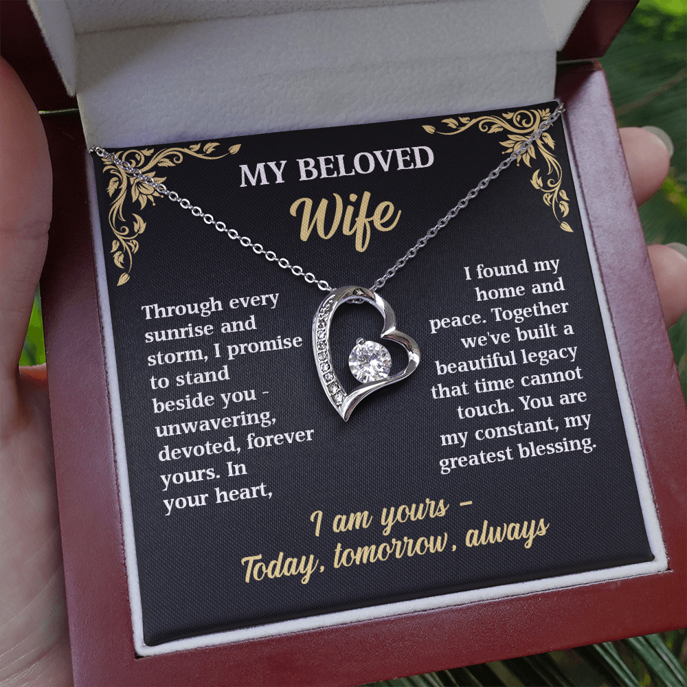 Through Every Sunrise and Storm - Necklace for Wife