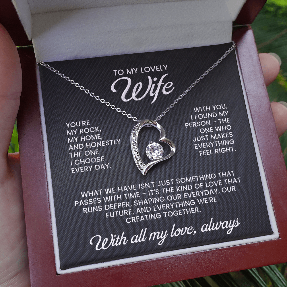 You're My Rock My Home - Necklace for Wife
