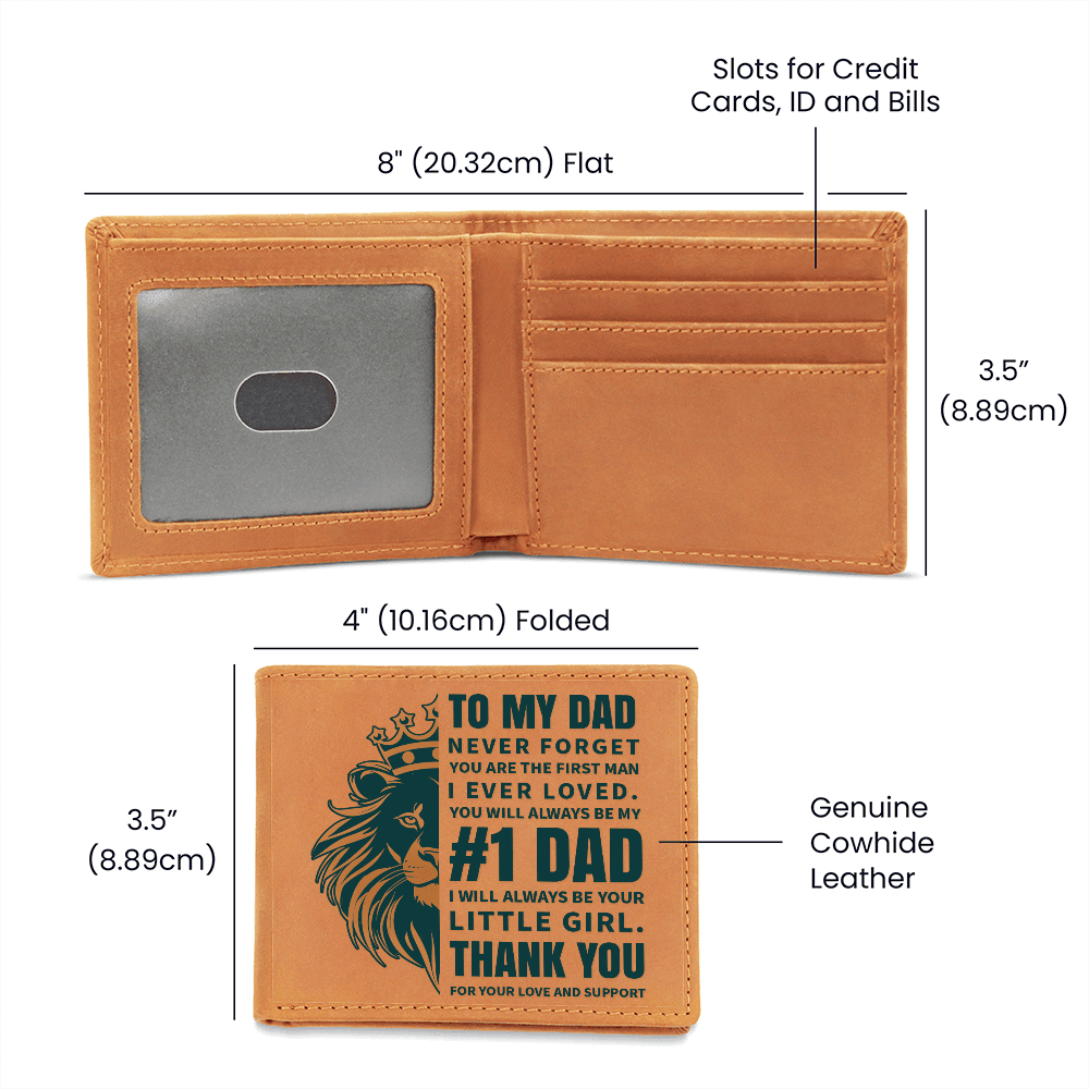 To My Dad, Never Forget You Are The First Man Wallet