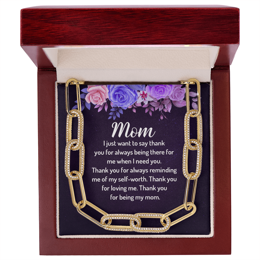 Mom - I Just Want to Say Thank You - Chain Necklace