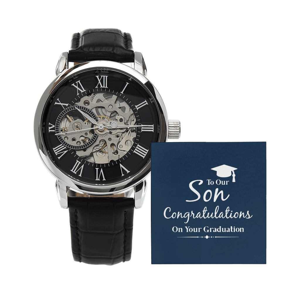 To Our Son, Congratulations on Your Graduation Openwork Watch