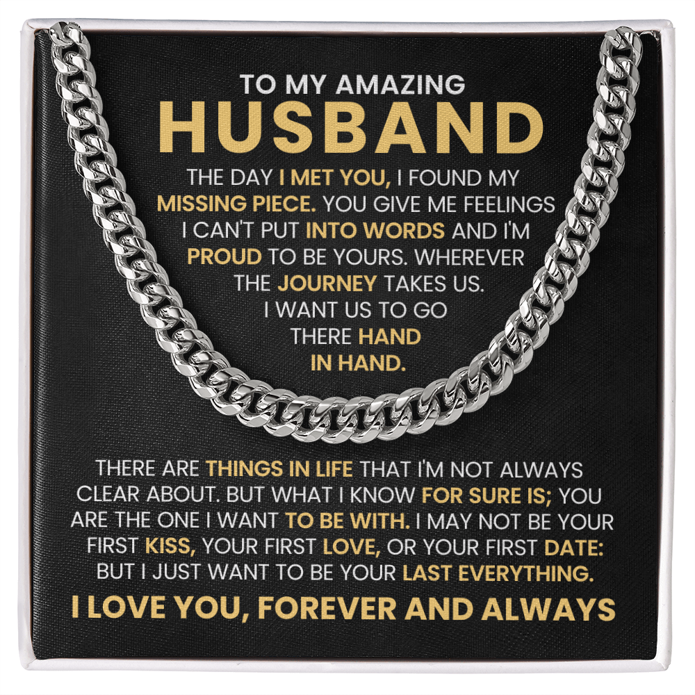 To My Amazing Husband - The Day I Met You - Link Chain
