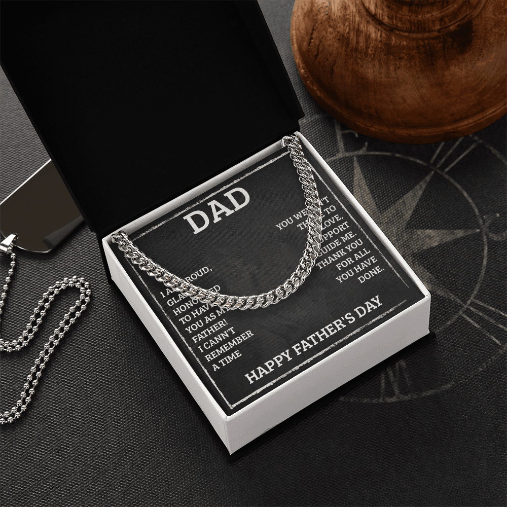 Dad, I am Proud, Glad & Honoured to Have You as My Father Chain