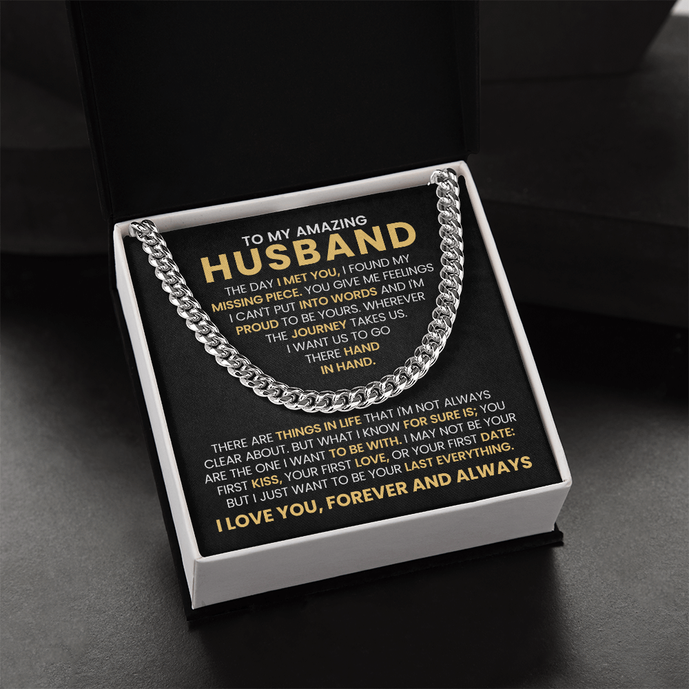 To My Amazing Husband - The Day I Met You - Link Chain