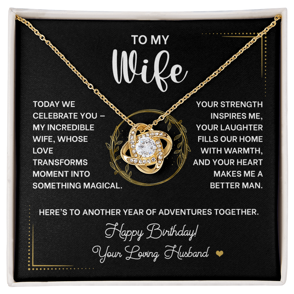 Today We Celebrate You My Incredible Wife - Pendant Necklace for Birthday