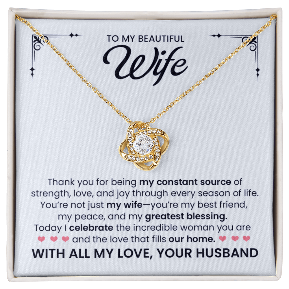 Thank You For Being My Constant Source Of Strength - Necklace for Birthday, Anniversary or Valentine's Day