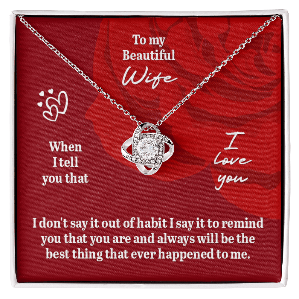 To My Beautiful Wife, When I Tell You That I Love You Necklace