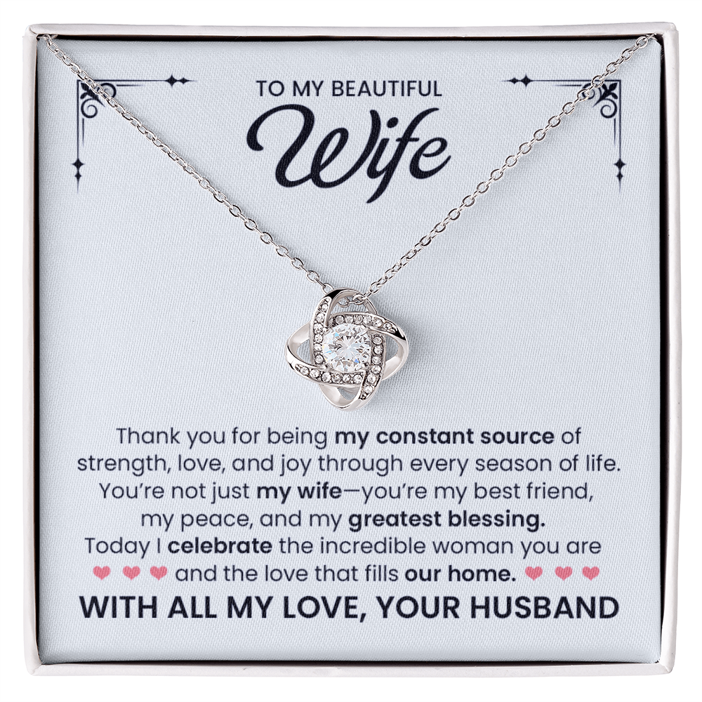 Thank You For Being My Constant Source Of Strength - Necklace for Birthday, Anniversary or Valentine's Day
