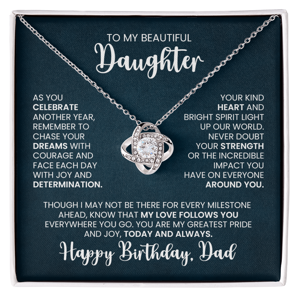 As You Celebrate Another Year, Remember to Chase Your Dreams - Necklace for Daughter