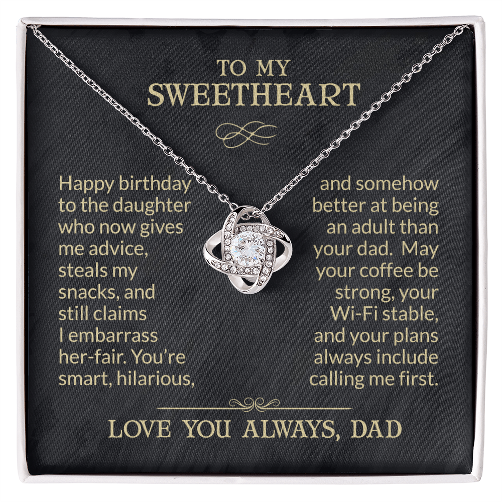 Happy Birthday To The Daughter Who Now Gives Me Advice - Necklace for Daughter