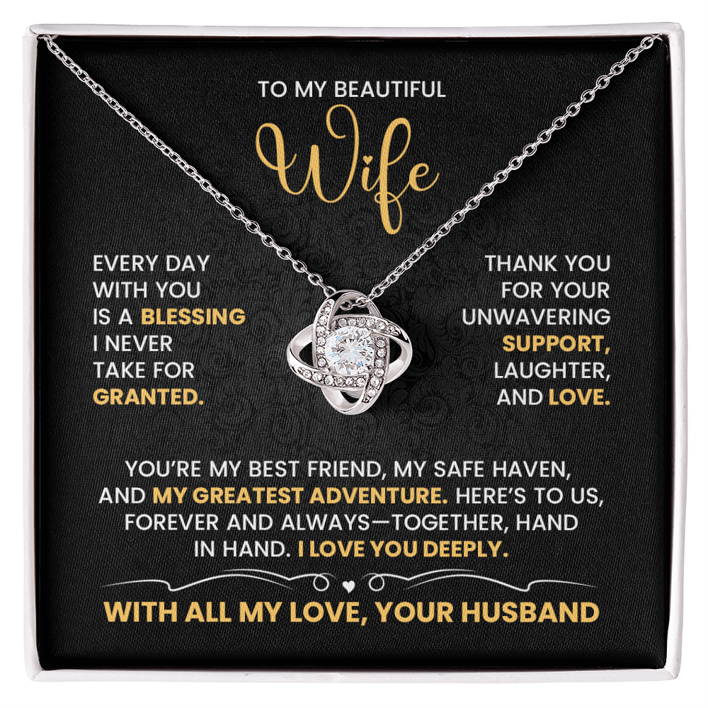 Every Day With You is a Blessing -  Necklace for Anniversary, Birthday or Valentine's Day