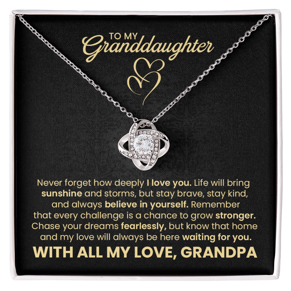 Never Forget How Deeply I Love You - Necklace for Granddaughter