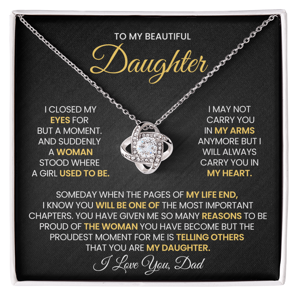 To My Beautiful Daughter - I Closed My Eyes - Necklace