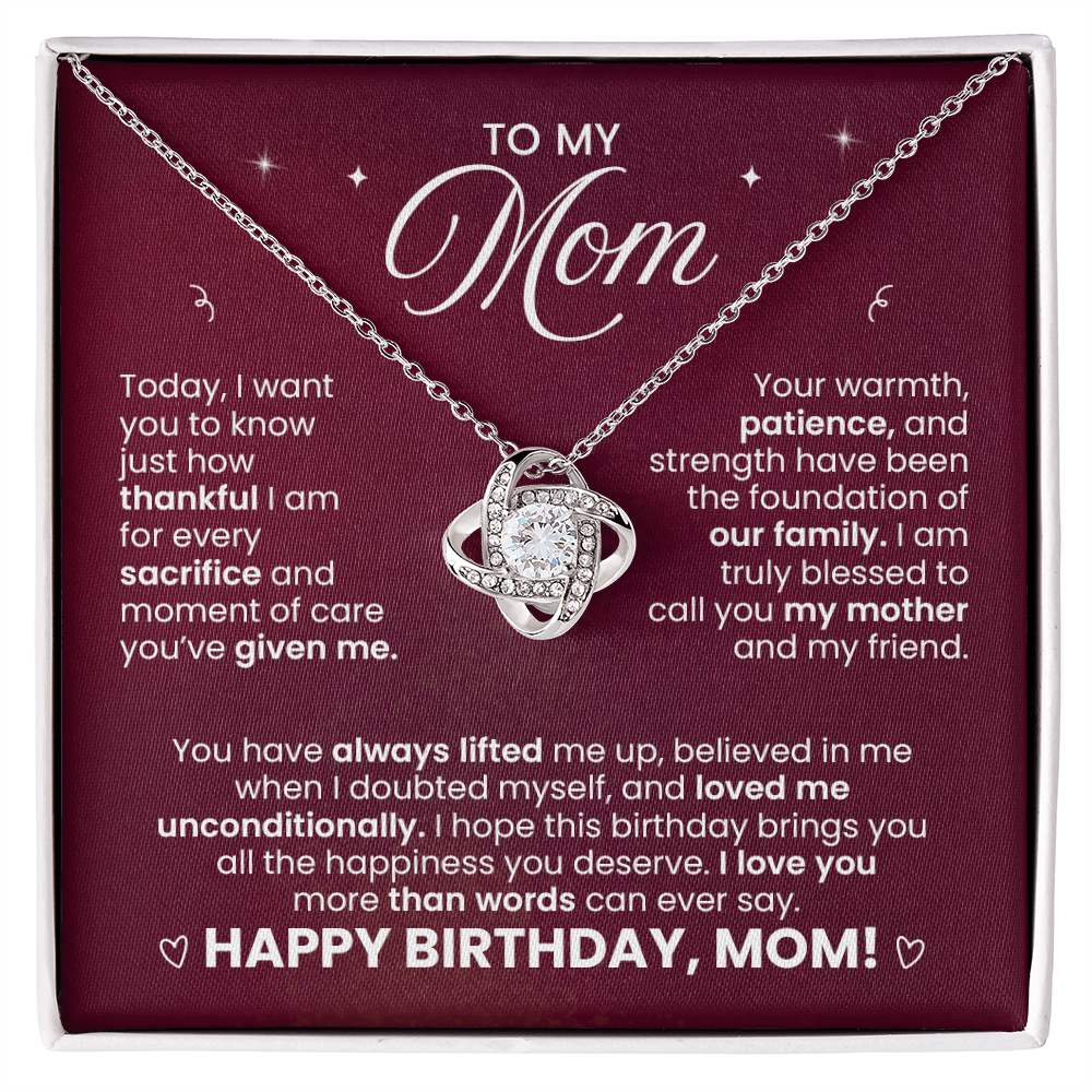 Today, I Want You to Know Just How Thankful - Necklace for Mom's Birthday