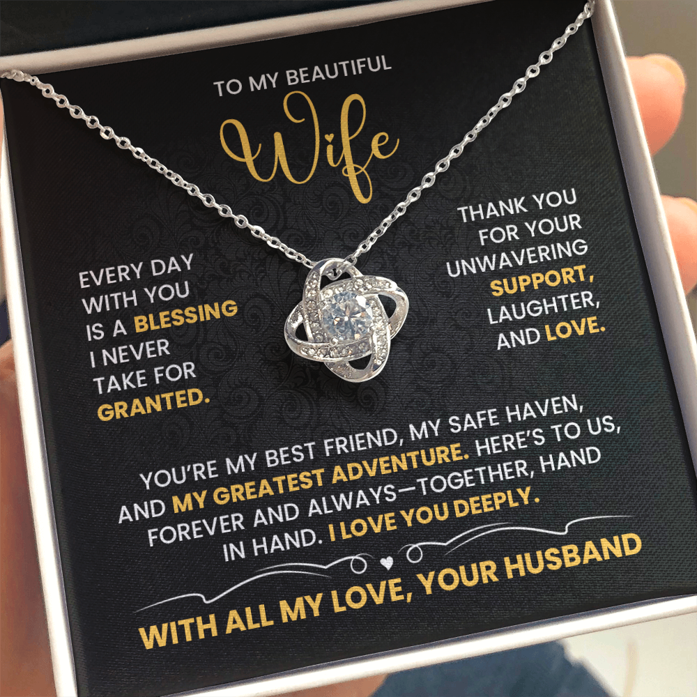 Every Day With You is a Blessing -  Necklace for Anniversary, Birthday or Valentine's Day