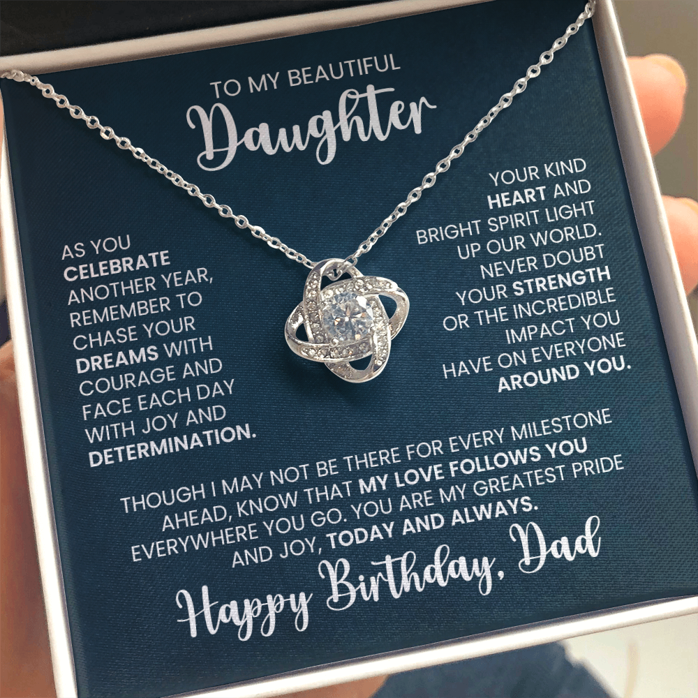 As You Celebrate Another Year, Remember to Chase Your Dreams - Necklace for Daughter