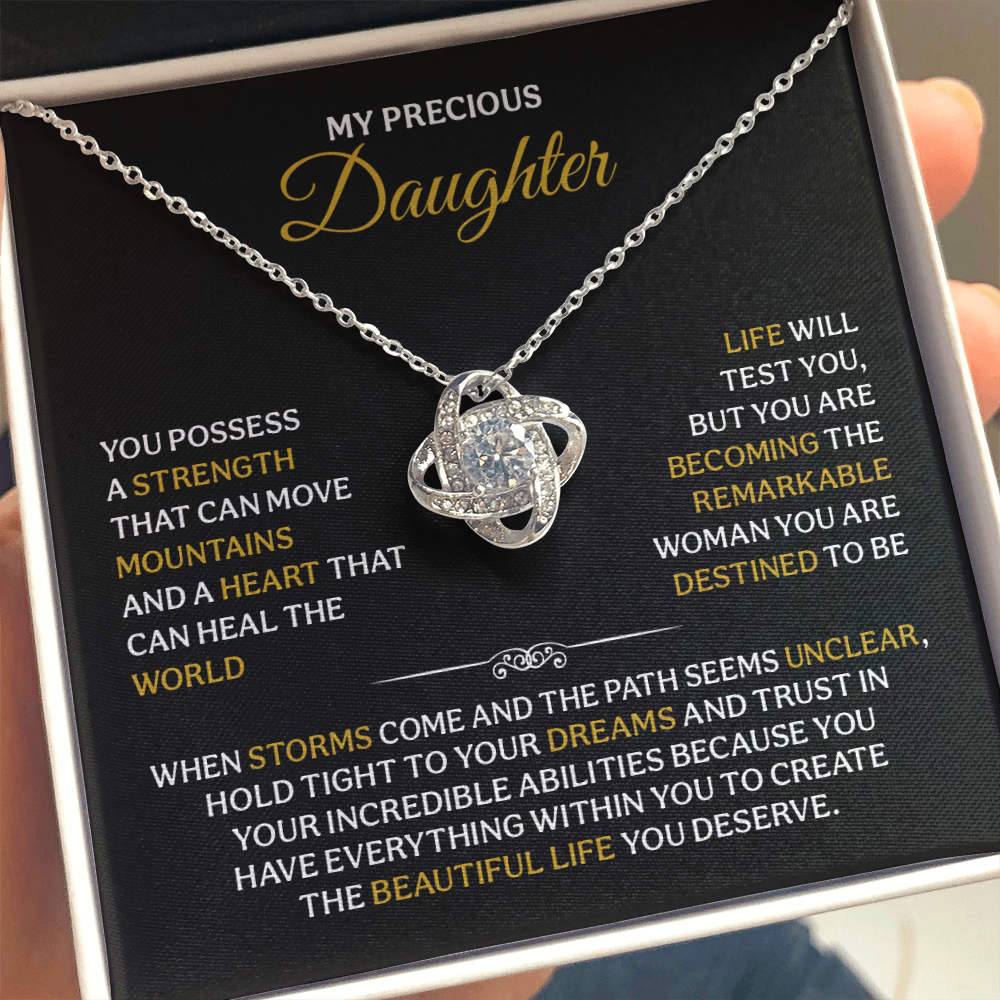 You Possess a Strength That Can Move Mountains - Necklace for Daughter