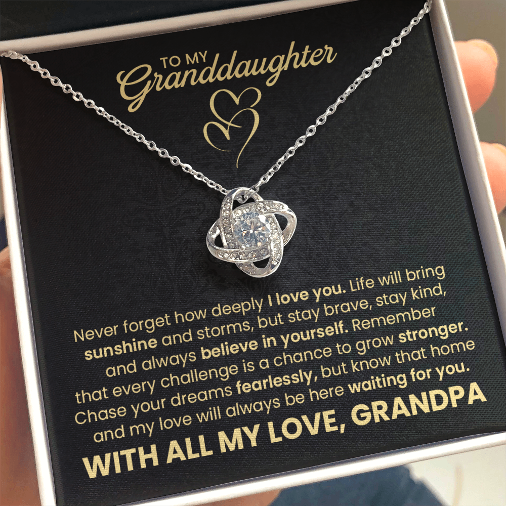 Never Forget How Deeply I Love You - Necklace for Granddaughter