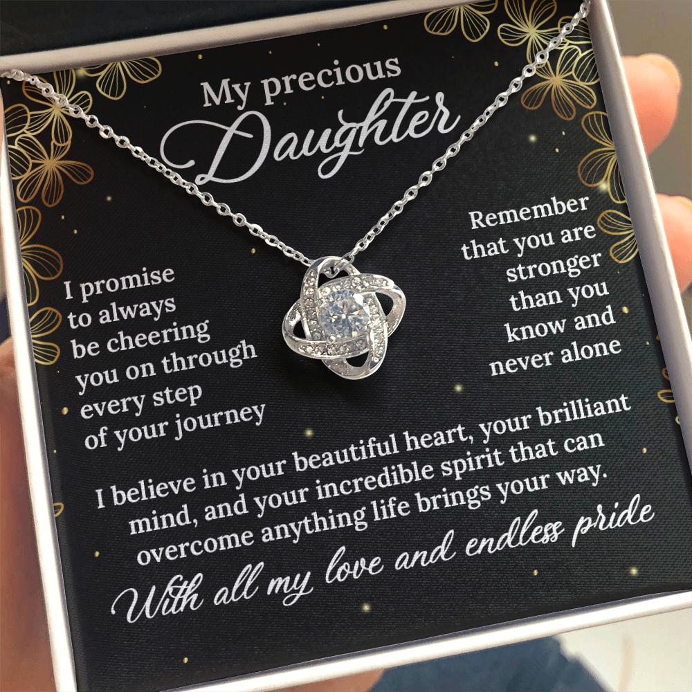 I Promise to Always Be Here Cheering You On - Necklace for Daughter