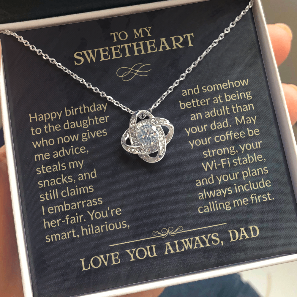 Happy Birthday To The Daughter Who Now Gives Me Advice - Necklace for Daughter