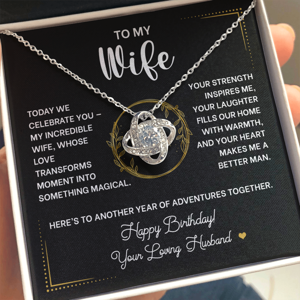 Today We Celebrate You My Incredible Wife - Pendant Necklace for Birthday