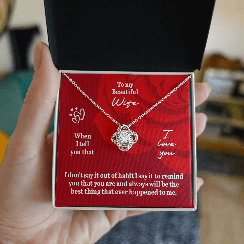 To My Beautiful Wife, When I Tell You That I Love You Necklace