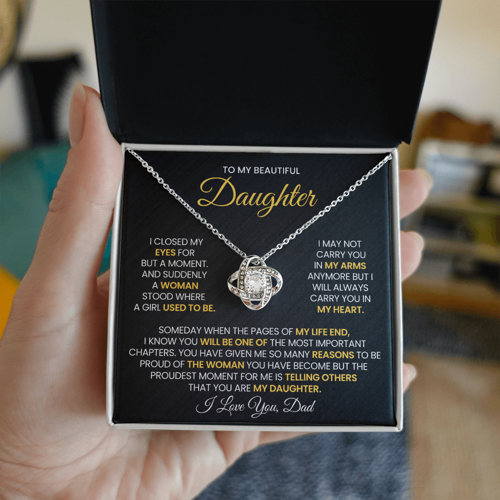 To My Beautiful Daughter - I Closed My Eyes - Necklace