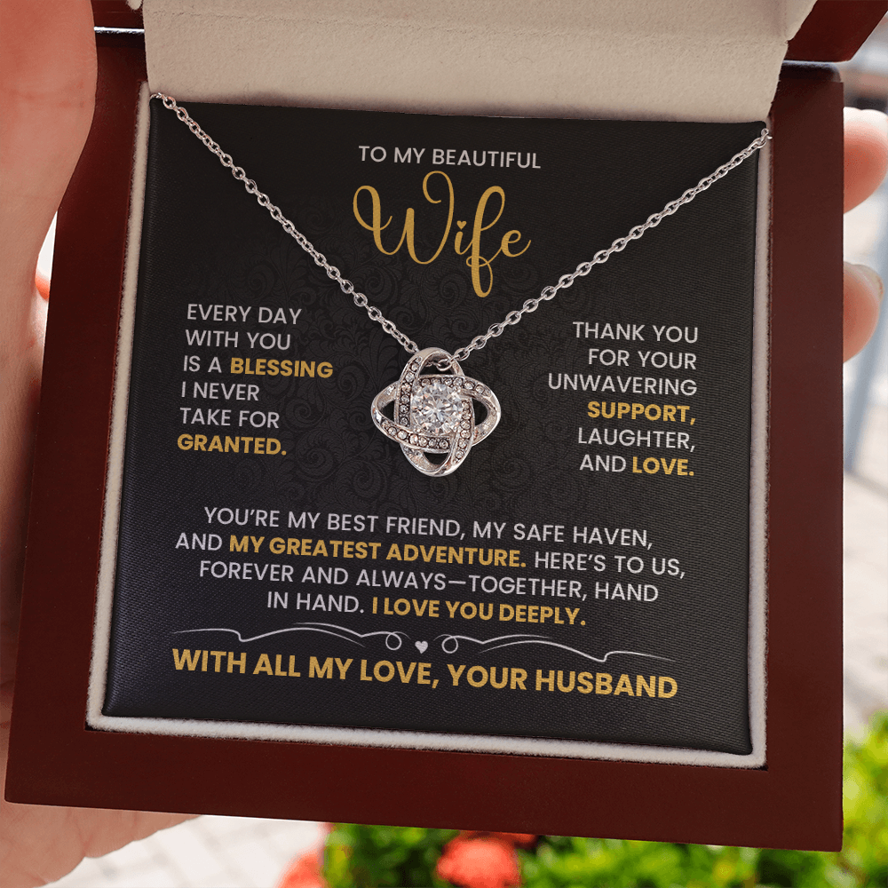 Every Day With You is a Blessing -  Necklace for Anniversary, Birthday or Valentine's Day