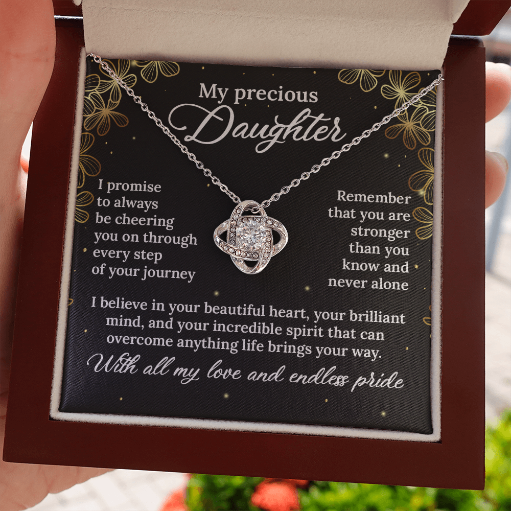 I Promise to Always Be Here Cheering You On - Necklace for Daughter