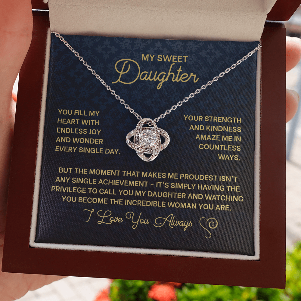 You Fill My Heart with Endless Joy and Wonder - Necklace for Daughter