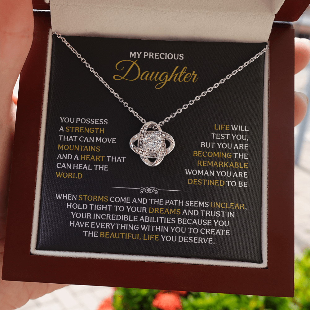 You Possess a Strength That Can Move Mountains - Necklace for Daughter