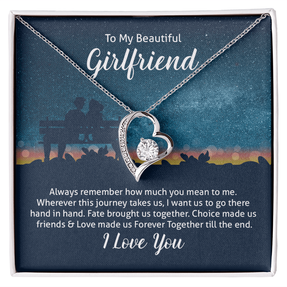 To My Beautiful Girlfriend, Always Remember How Much You Mean to Me Necklace