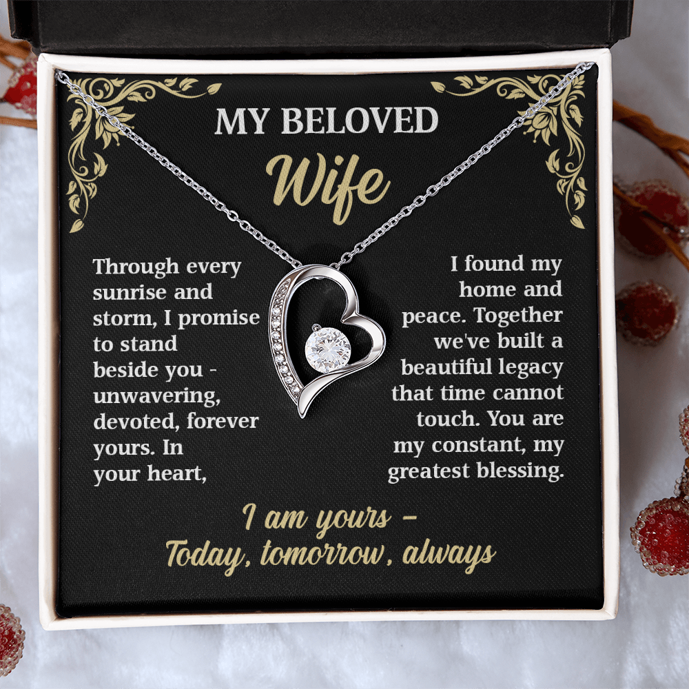 Through Every Sunrise and Storm - Necklace for Wife