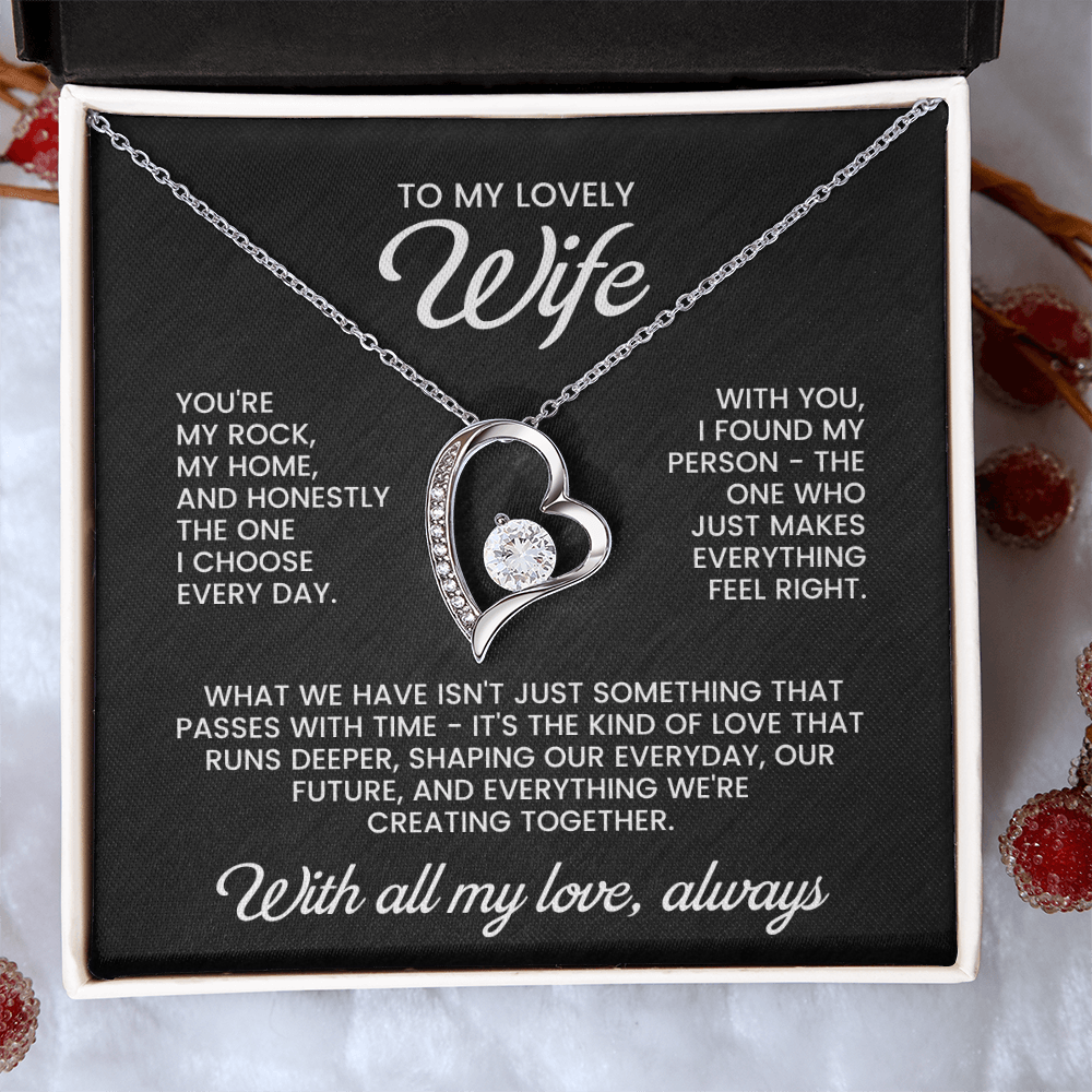 You're My Rock My Home - Necklace for Wife